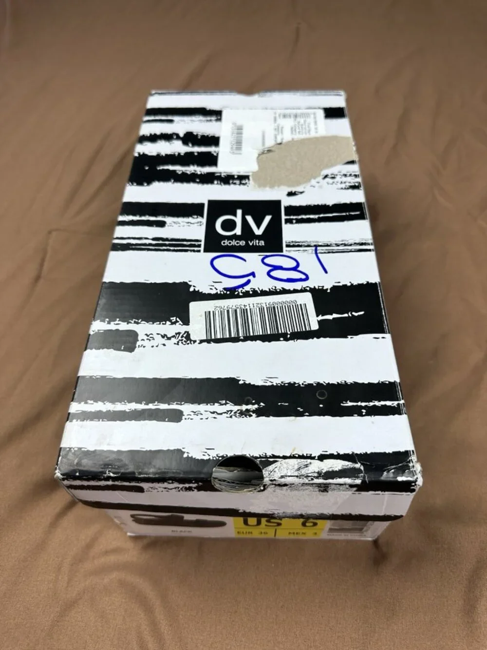 DV by Dolce Vita Women's Argyle Strap Sandals Black Size 6